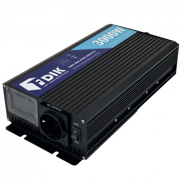 Инвертор FDIK, 12V, 3000W, Pure Sine за фотоволтаични панелни системи, каравани, къмпинг и др.