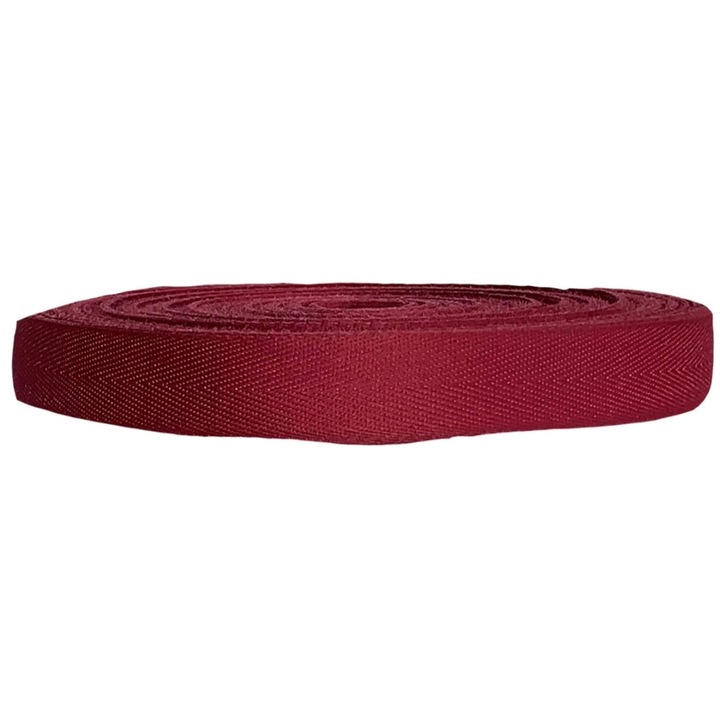 Pamutszalag 20mm, PEGA, 50mb, puha, bordó