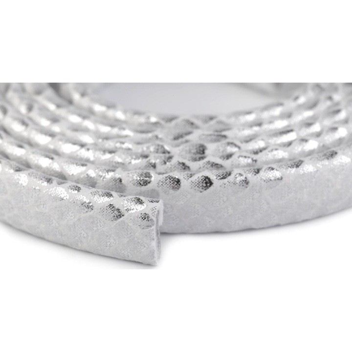 Banda metalica 10 mm, argintiu, 1 mb