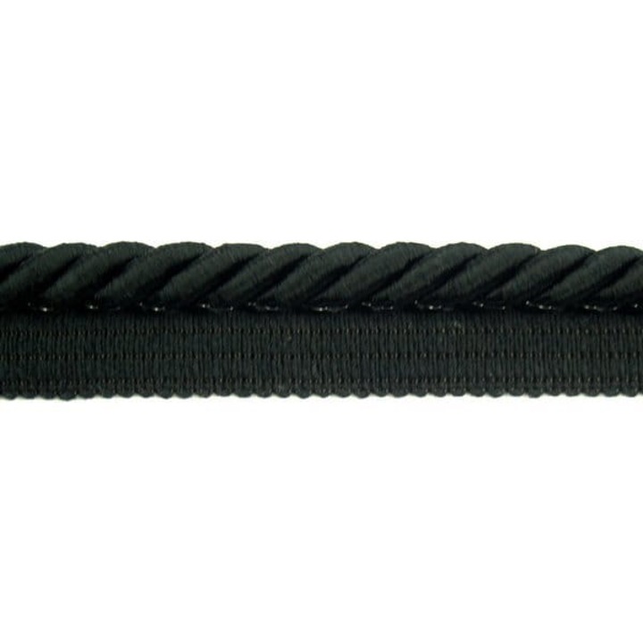 Snur tapiterie, Kufer, 5mm, negru, 1m