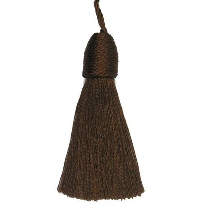 Ciucure decorativ Kufer, 85mm, maro ciocolatiu