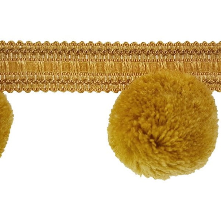 Pomponos szalag, Kufer, 50mm széles, 35mm átmérő, méz színű, 1m