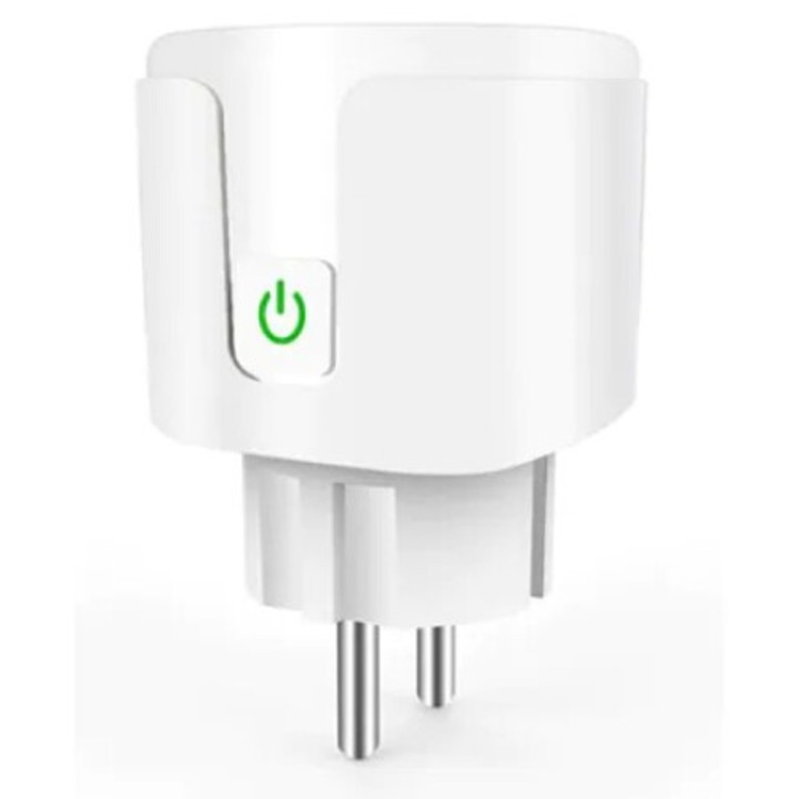 Щепсел Zigbee Wi-Fi, Интелигентен,с мониторинг на консумацията, програмируем, съвместим с приложението Tuya, Smart Life, гласово управление, Alexa, Amazon, Google Home, 16A @SmartWiz