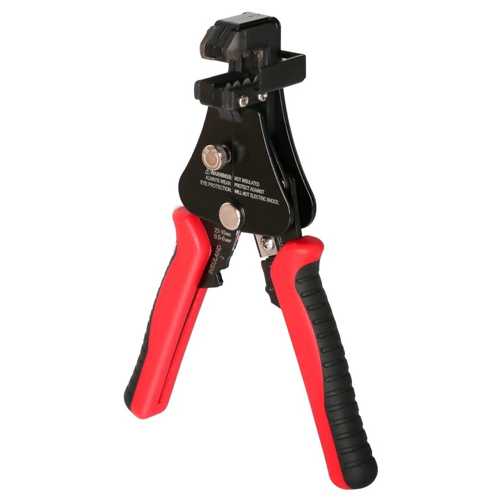 Клещи за рязане и сваляне на изолация на фотоволтаични кабели, Knipex, Стоманени, 180 mm, Червени / Черни