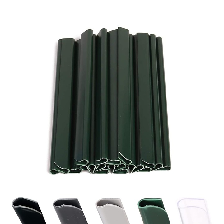 Set 50 cleme montaj banda gard Kufer, negru, 19x1.25cm