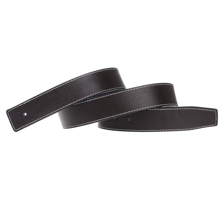 CUREA BARBATEASCA DIN PIELE DE VITA, DE INLOCUIRE, 38 MM, NEAGRA, 100 CM