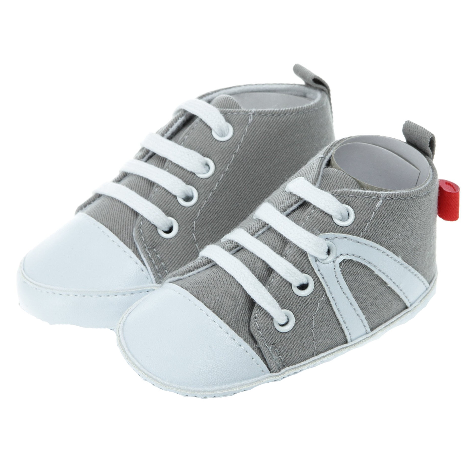 Papucei bebe gri-3-6luni