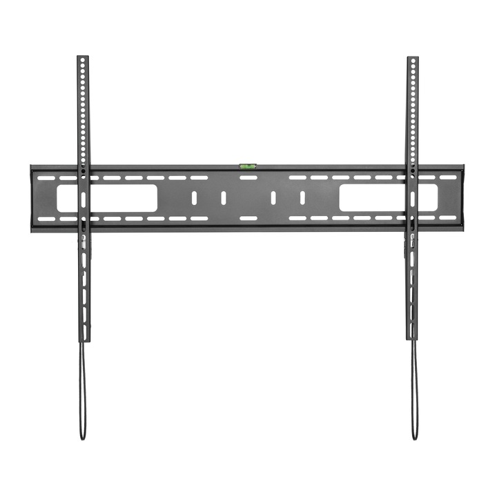 Стенна стойка за TV A+ SPL69F, Фиксирана, Тънък профил, 55"-100", Черна