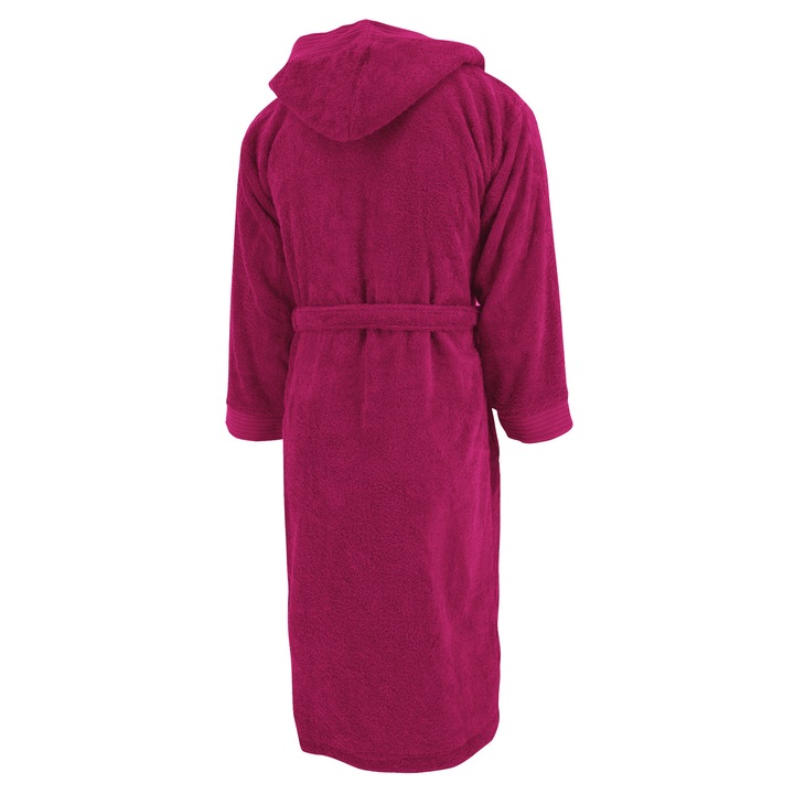 Halat baie adulti cu gluga, The One, Magenta, L-XL, 100% bumbac