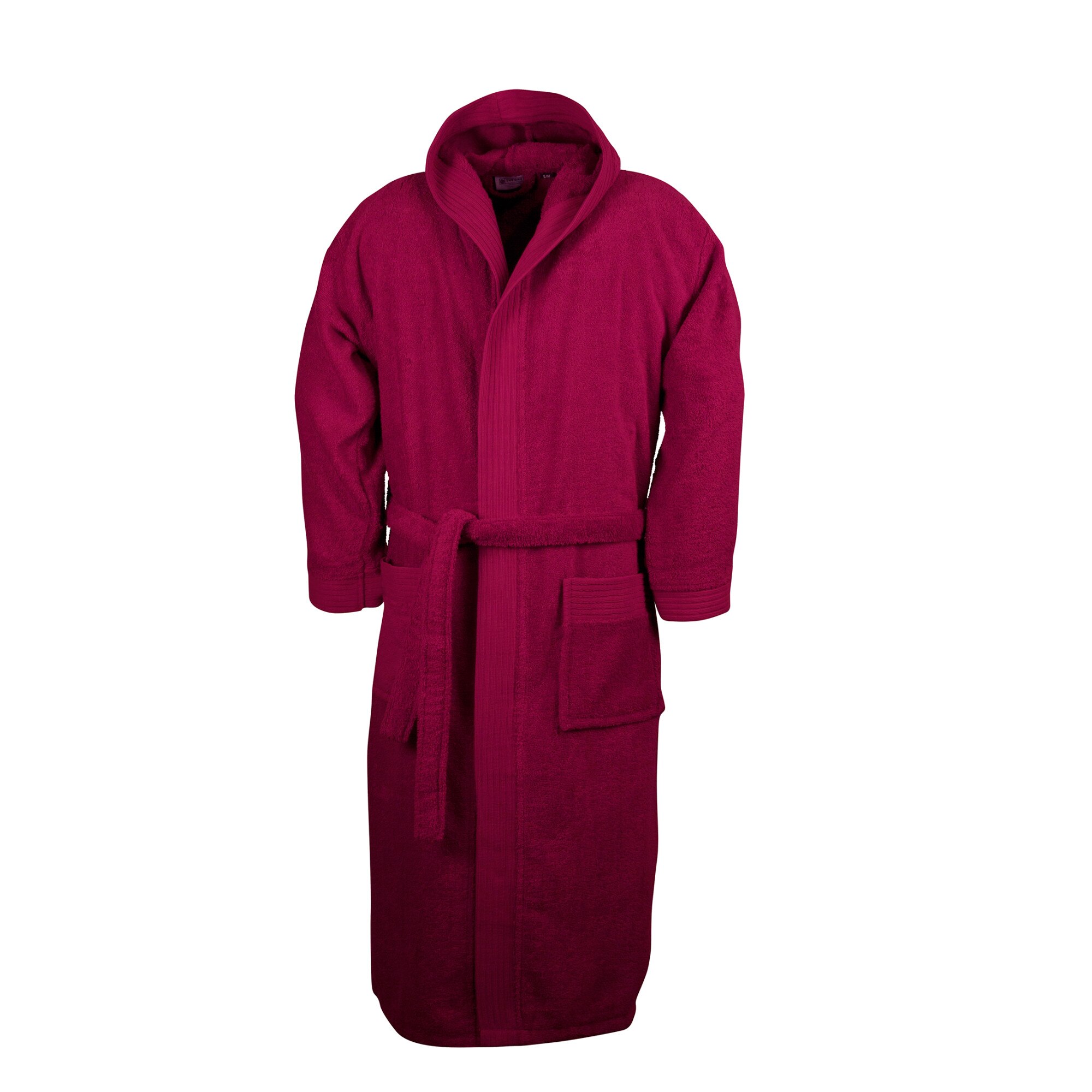 Halat baie adulti cu gluga, The One, Fucsia, L-XL, 100% bumbac