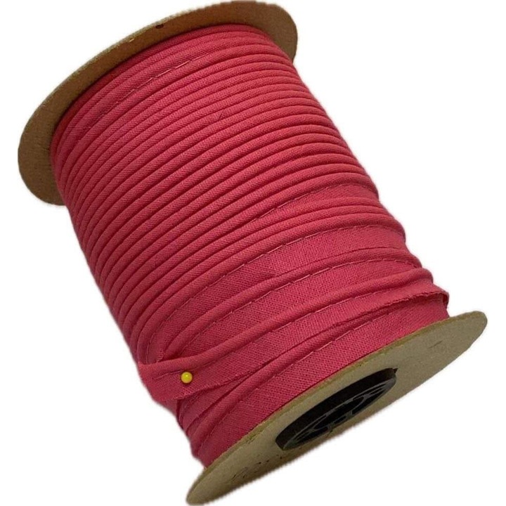 Textilszál, 12mm, 1m, pamut, rózsaszín