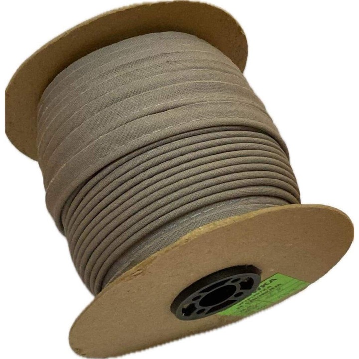 Textilszál, 12mm, 1m, pamut, szürke