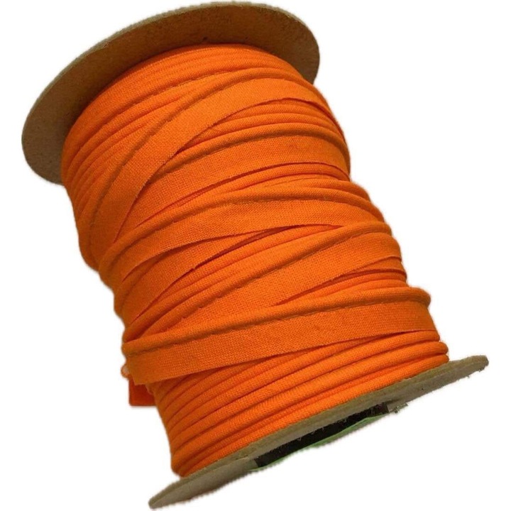 Textilszál, 12mm, 1 m, pamut, narancs