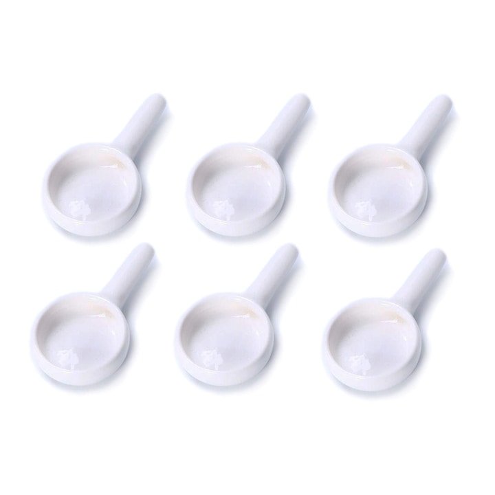 Комплект от 6 керамични уреда за ароматерапия, Куфар, бял, лесен за почистване