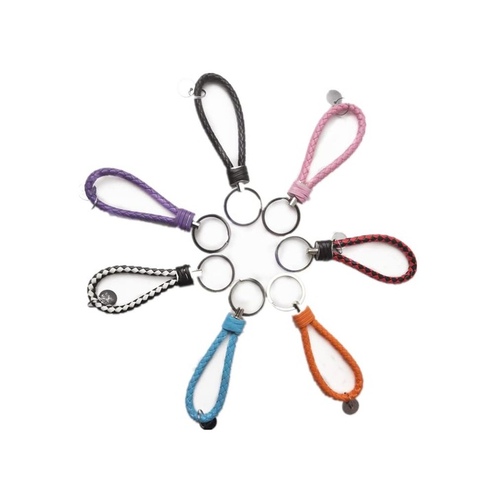 Brelocuri din piele ecologica, Kufer, set 7 bucati, 10x19cm, pentru chei auto