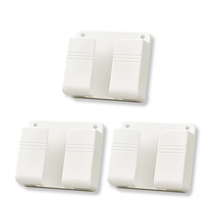 Set 3 Suporturi adezive pentru telefon, Bztzhm, plastic, alb, 9.9x8.6x2.8cm