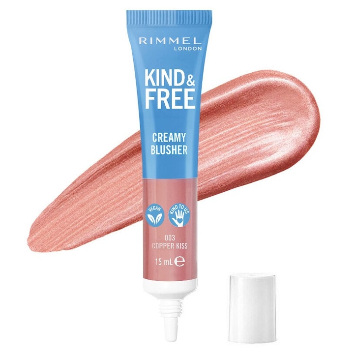 Fard de obraz Rimmel Kind & Free Creamy Blusher, 003 Copper Kiss, 15ml