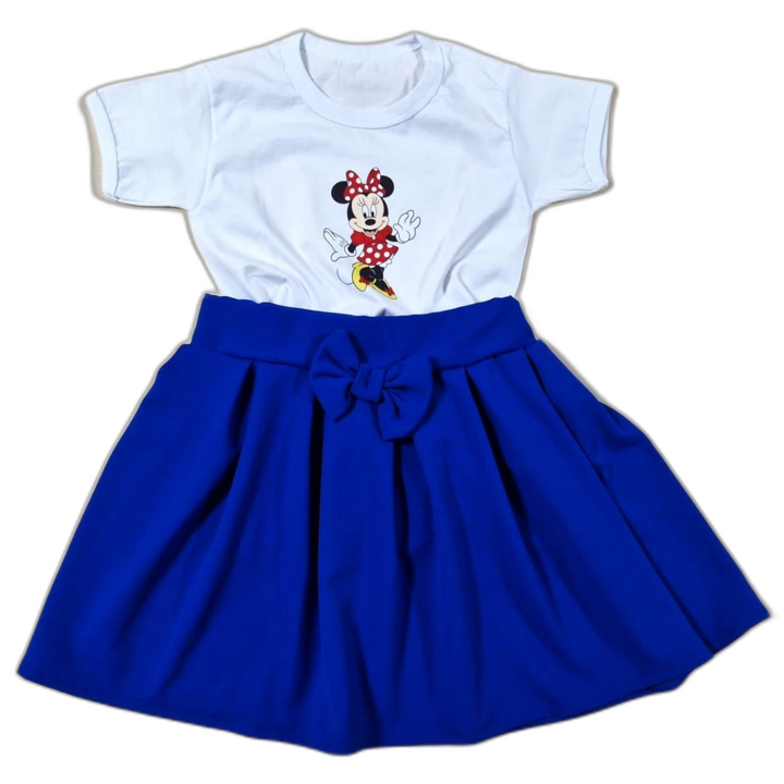 Set Compleu copii cu 2 piese, MCF, Poveste, fusta albastru imperial, 2, Albastru