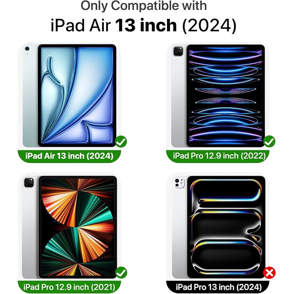 Husa pentru Apple iPad Air 13" (2024), Tip Stand, Cu Suport Apple Pencil, Negru