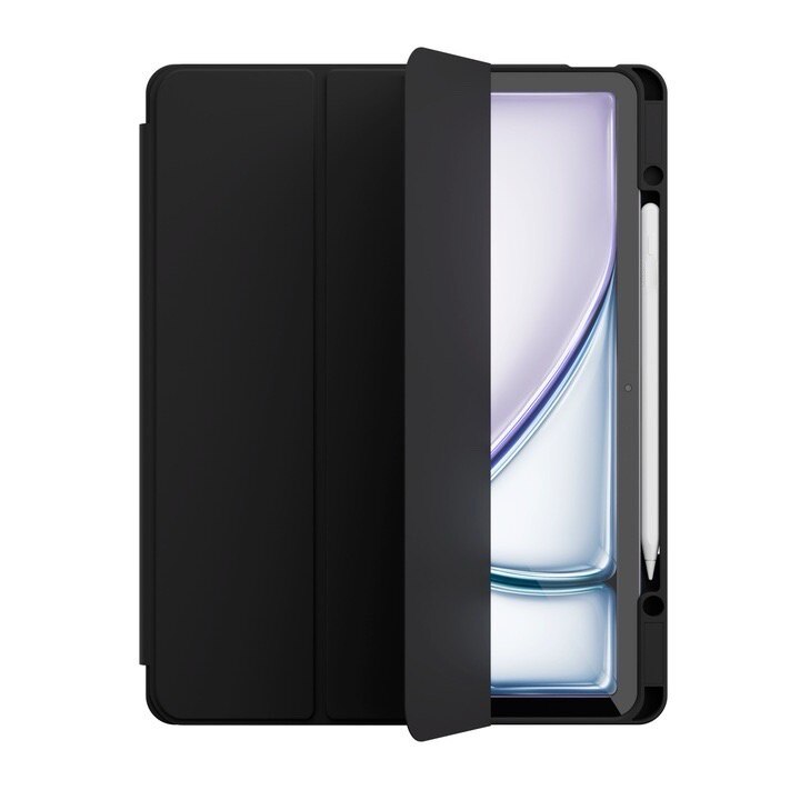 Husa pentru Apple iPad Air 13" (2024), Tip Stand, Cu Suport Apple Pencil, Negru