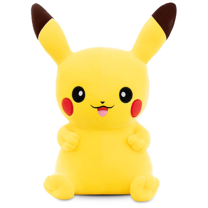Jucarie de plus Pikachu, Pokemon, 63 cm, Jucarie de plus Pokemon, Papusa galbena de plus Pikachu, Jucarie de plus Pikachu