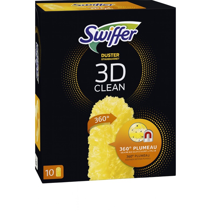 Rezerve pamatuf pentru curatarea prafului Swiffer Duster 3D Clean, 10 bucati