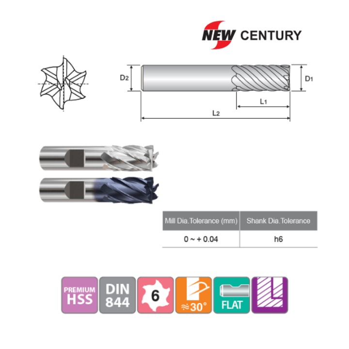 Freza scurta din HSS Premium, 32x32x53x133mm, Z=6, Cod: ESH596320, Euro Issa