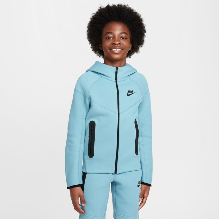 Sport pulover, Nike, B Nsw Tech Fleece Fz, kek, Kék