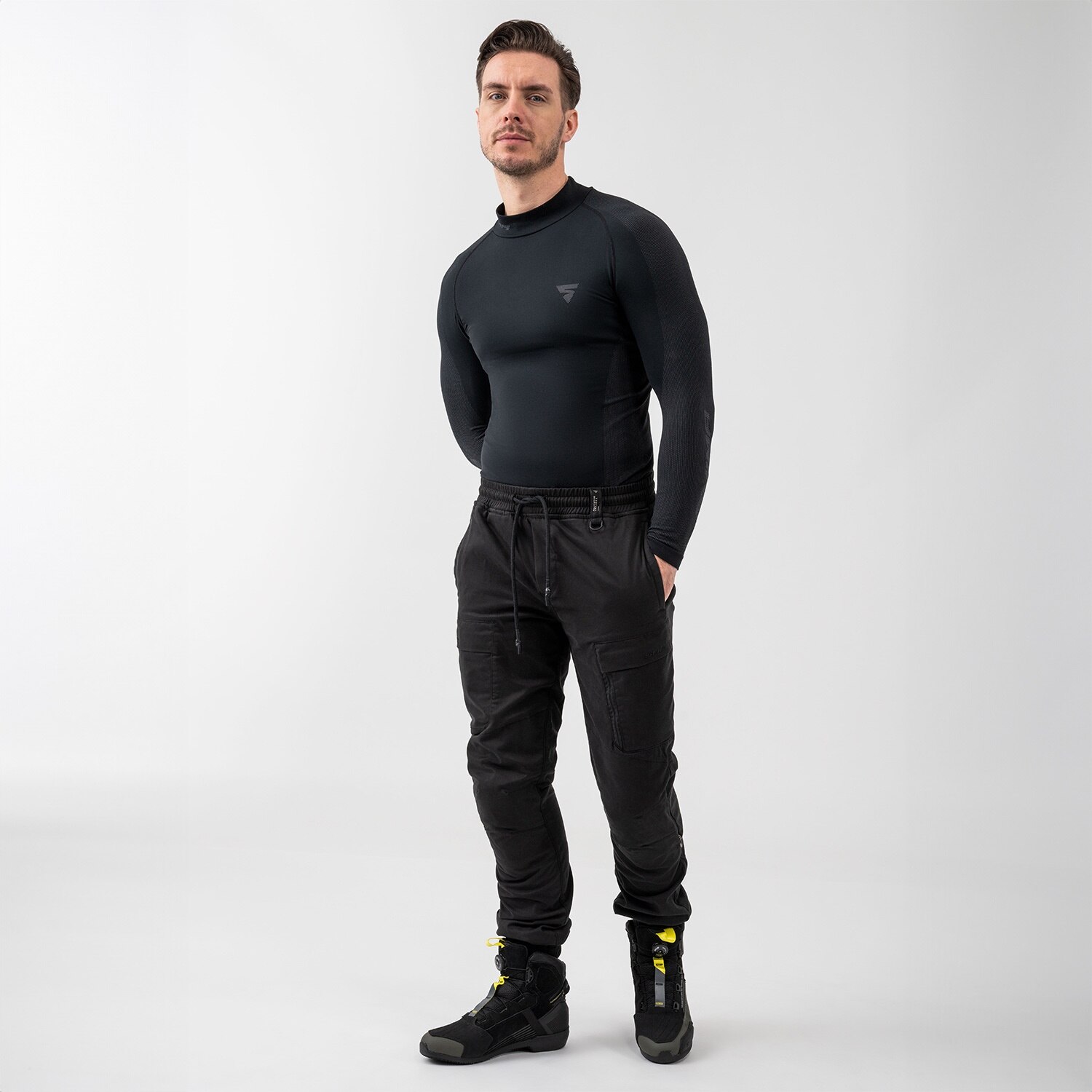 Pantaloni moto jogger, Shima Joggster, Negru, 40 - eMAG.ro