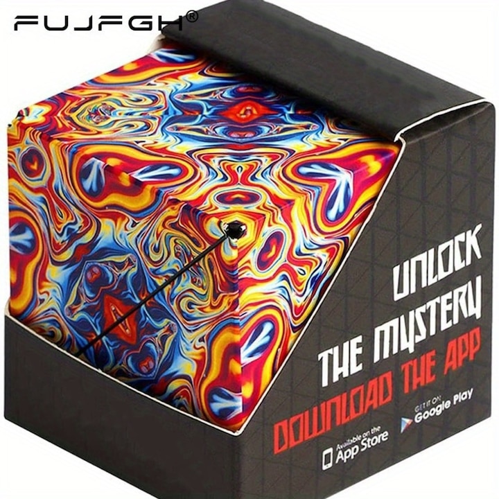 VoleFox Shashibo puzzle kocka, 36 mágneses darab, cserélhető, többszínű, klasszikus