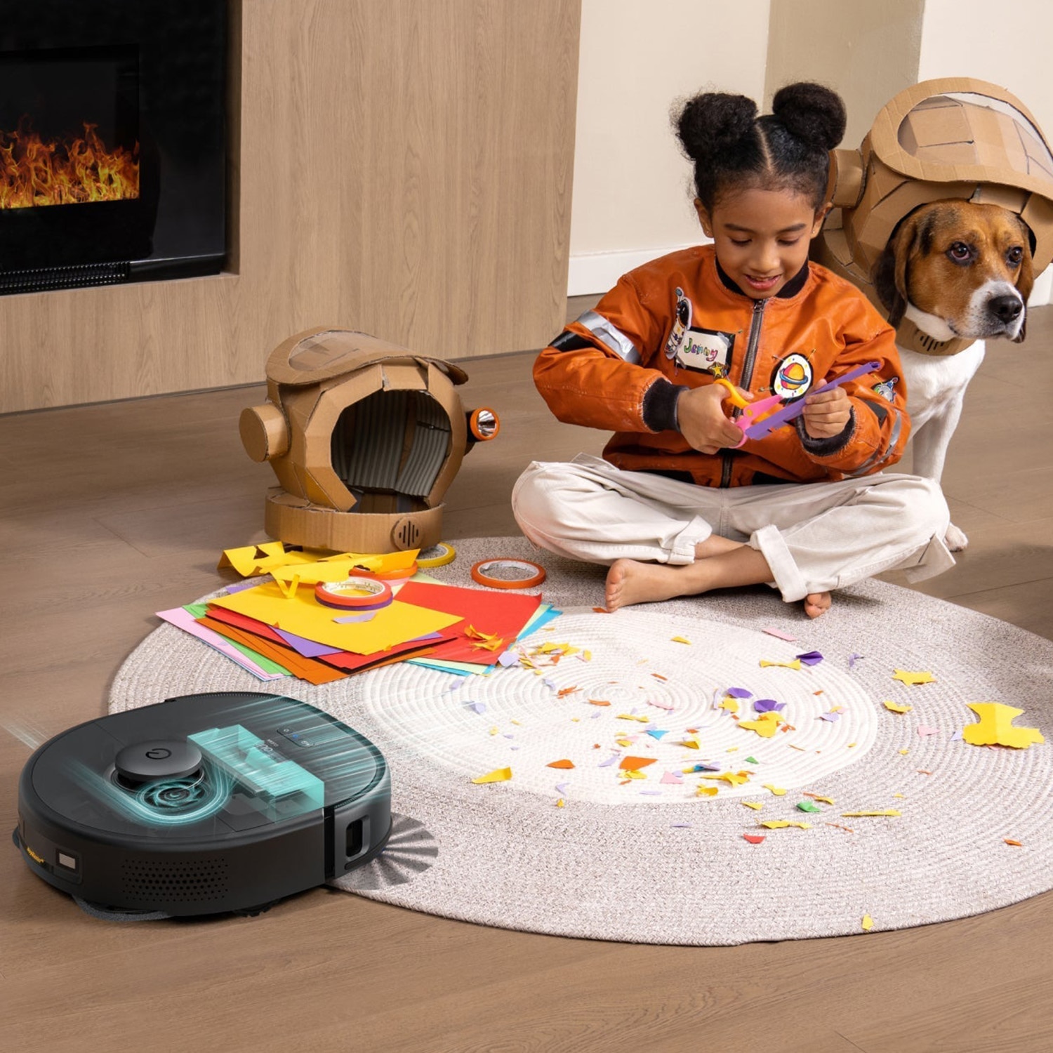 Robot de aspirare Eufy Clean X9 Pro, aspirator si mop, 5500Pa, autonomie 240 min, navigare cu laser, 5200 mAh, recipient praf 410 ml, statie de incarcare/curatare, uscare mop, negru