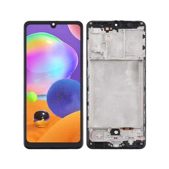 Display Compatibil Samsung Galaxy A31 A315 TFT Cu Rama Negru
