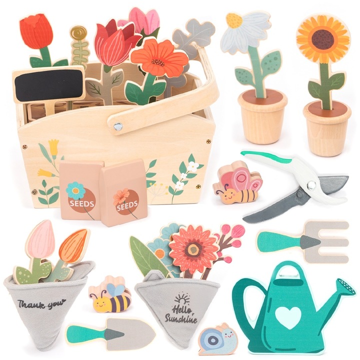 Joc de rol, Gradina mea mica, UMU Toys, din lemn, 30 piese, +3 ani