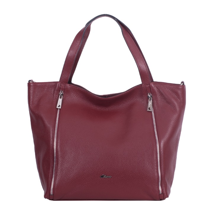 Zevo, Geanta shopper de piele cu bareta detasabila Marisa - 74697