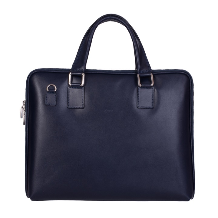 Geanta Zevo Laptop dama piele naturala rigida Adelaida