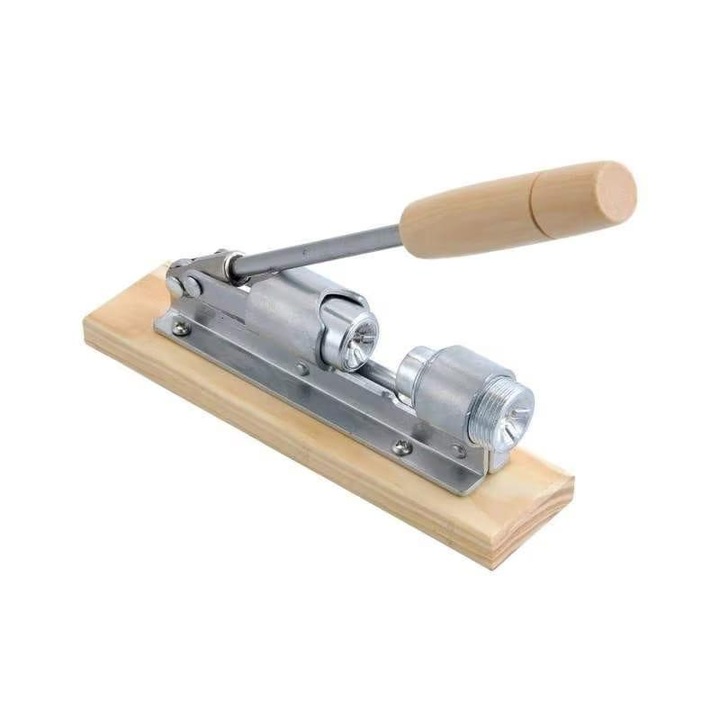 Spargator manual pentru nuci, lemn si otel, reglabil, 20x5x16cm