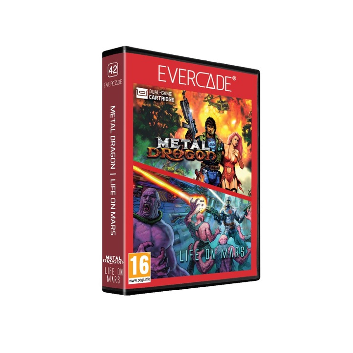 Evercade #42, Metal Dragon/Life on Mars, 2in1, Retro, Multi Game, Játékszoftver csomag
