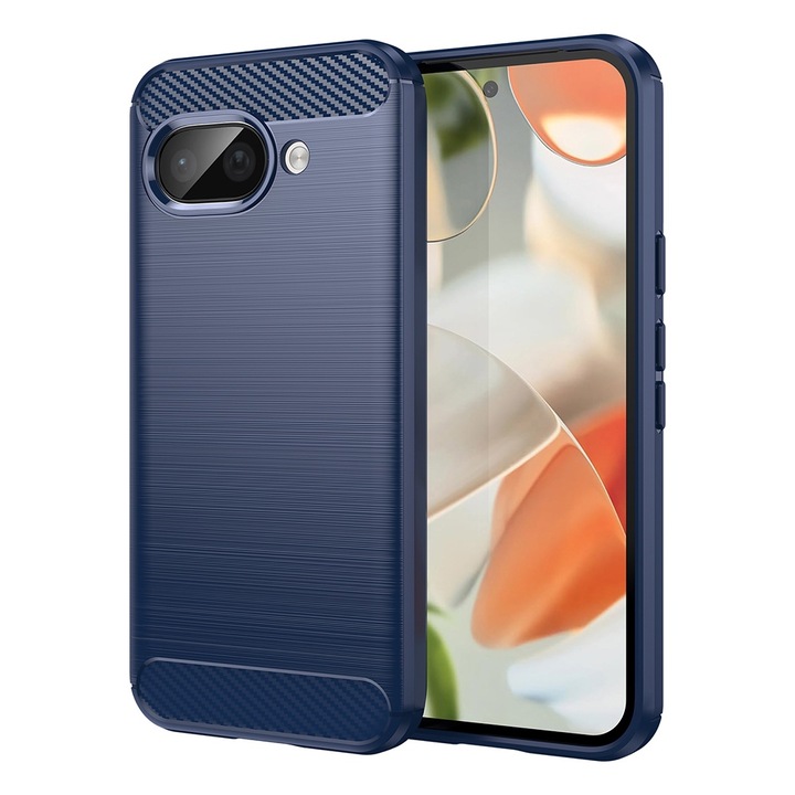 Кейс за Google Pixel 9A Carbon Liquid Silicone Blue