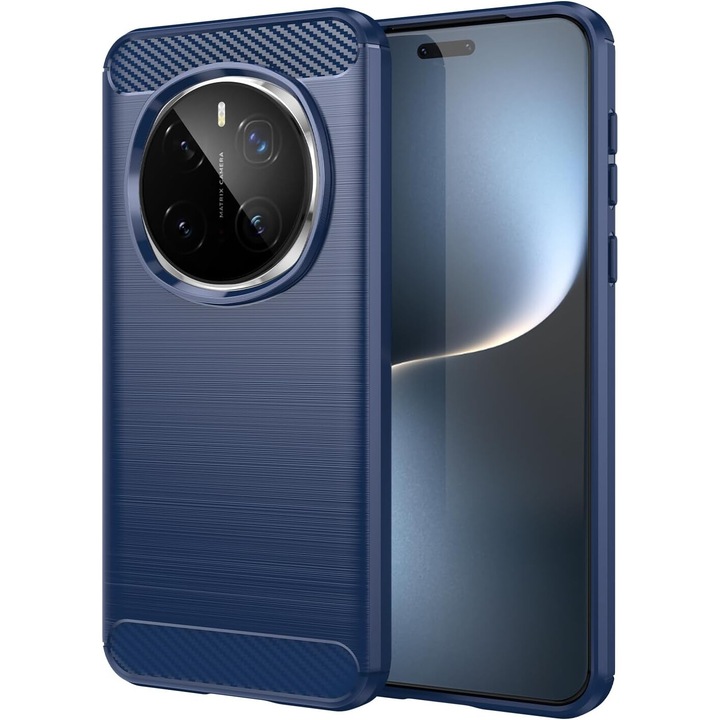 Кейс за Honor Magic 7 Pro Carbon Liquid Silicone Blue