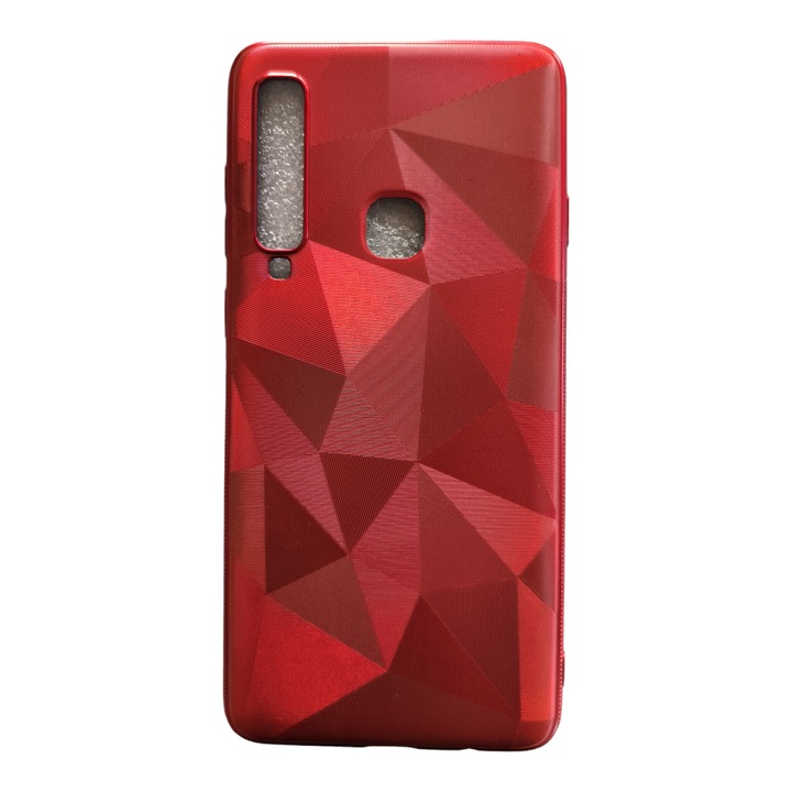 Husa compatibila cu Samsung Galaxy A9-2018 /A920F, cu textura diamant 3D, Rosu