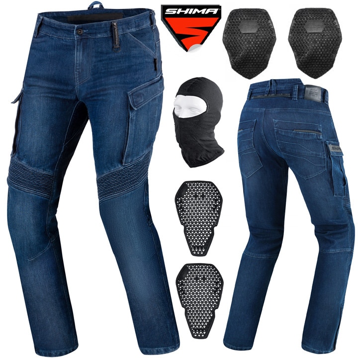 Pantaloni jeans moto, Shima Giro 2.0 Urban, Albastru, 36 - eMAG.ro