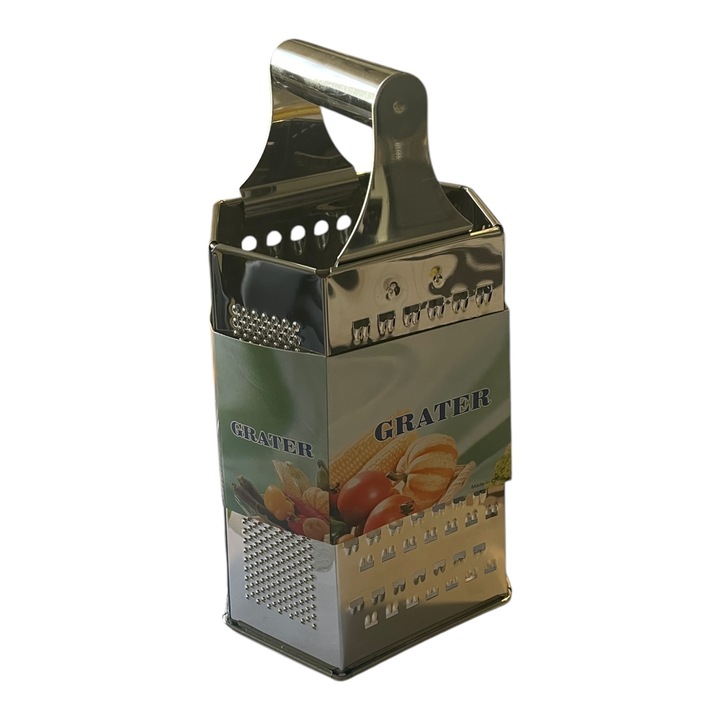 Razatoare multifunctionala Grater, 6 fete, compatibila masina de spalat, otel inoxidabil