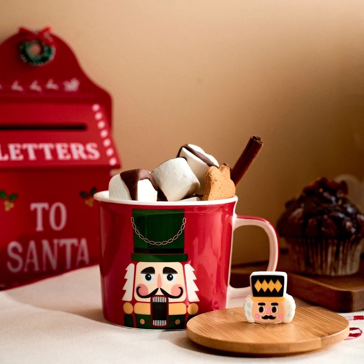 Cana Craciun FEDO cana cu capac din bambus maro 0.34 l HOMLA