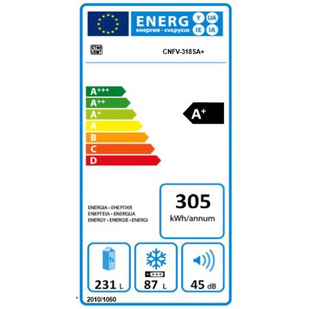 Combina frigorifica Star-Light CNFV-318SA , 318 l, Clasa A+, No Frost, H 185.5 cm, Gri