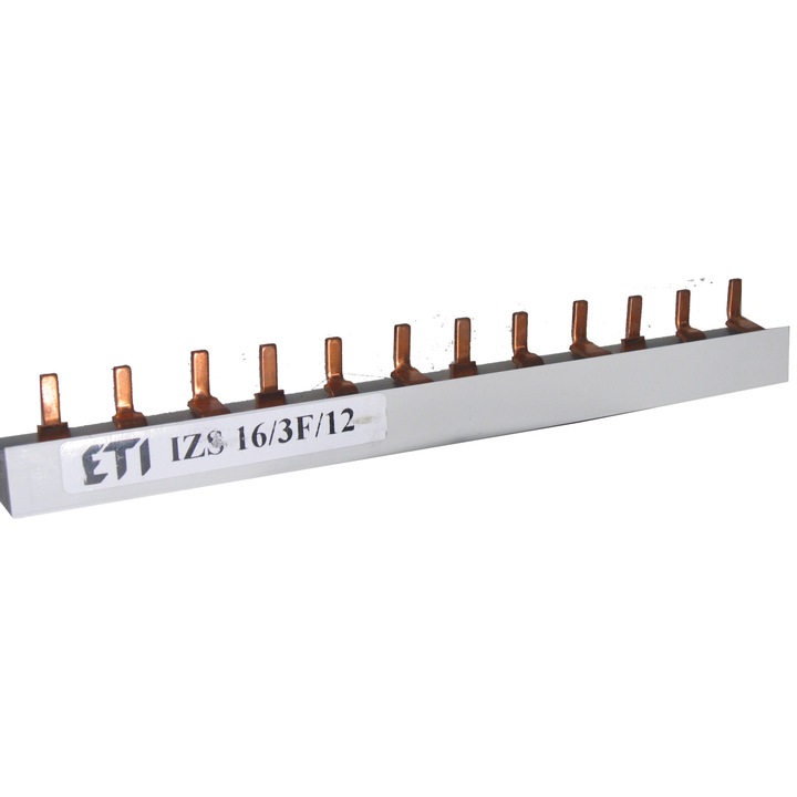 Busbar 12 module, tip pin, 3P, 100A, IZS16, 002921112, ETI