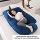 Perna gravide Infiniteea™ 3 in 1, Multifunctionala, Alaptare, Sustinere Bebelusi, Suport Burta, Spate, Gat, Picioare, Forma de L, Husa detasabila, 175 cm, Umplutura Premium, Husa Catifelata si Moale, Albastra