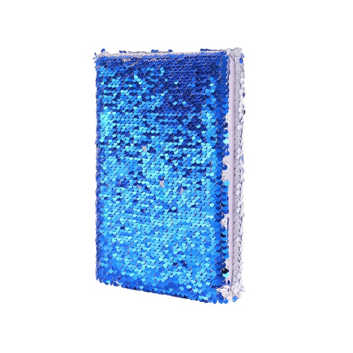 Agenda A5 cu paiete reversibile sublimabile - Albastru, Createur