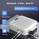 Amplificator de microfon wireless, amplificator portabil, amplificator de sunet, 10W, accepta unitati flash USB/card TF, Fudisenn®, indicator nivel baterie, vine cu casti wireless, casti wireless si centura, potrivit pentru profesori, ghizi turistici etc