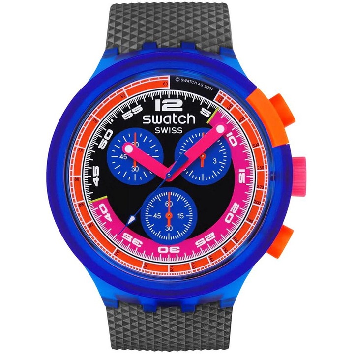Ceas Swatch Unisex, Multicolor, 47mm, Quartz, 3ATM, Curea Cauciuc