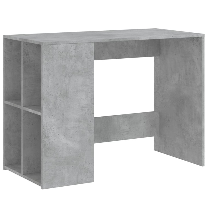 Бюро vidaXL, бетонно сиво, 102x50x75 см, инженерно дърво, 25.6 Kg